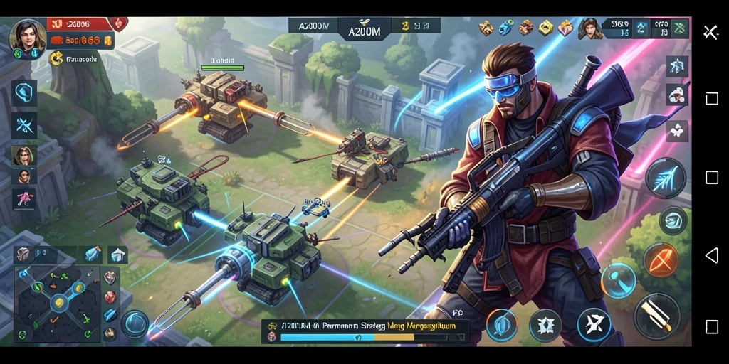 Tampilan gameplay A200M yang penuh aksi dan strategi.