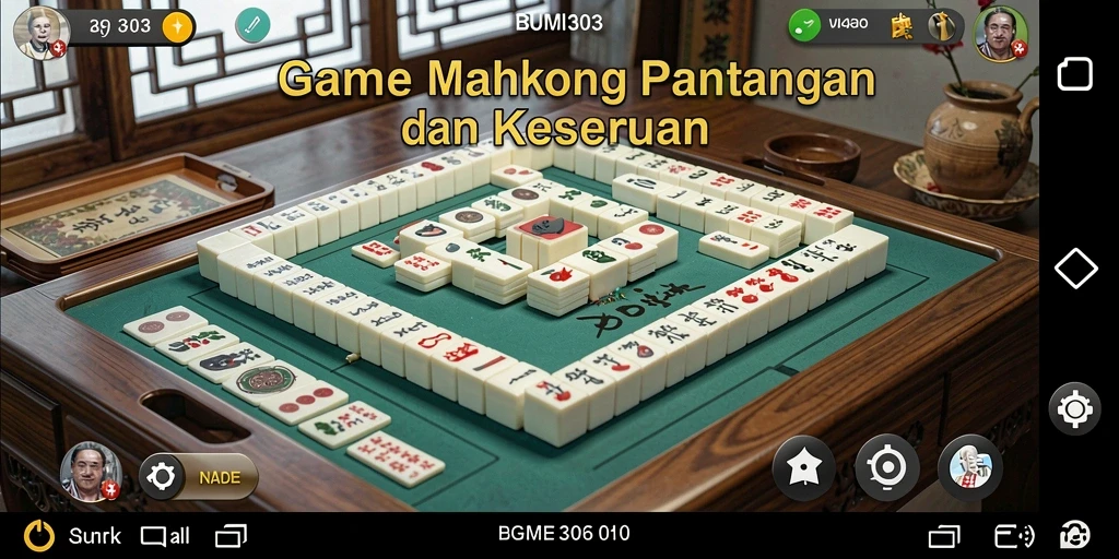 Screenshot gameplay BUMI303 yang menampilkan skema Mahjong menarik.