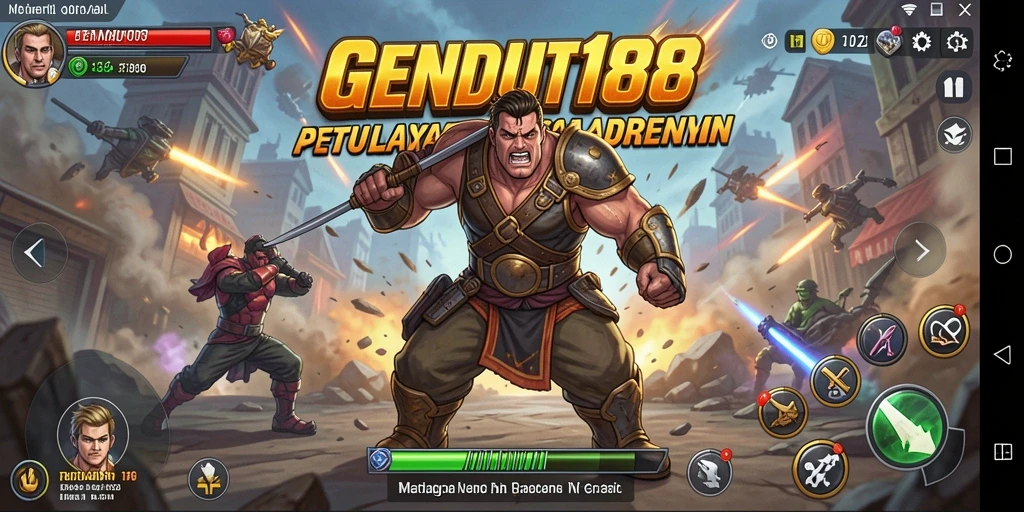 Tampilan gameplay aksi yang mendebarkan di GENDUT188.