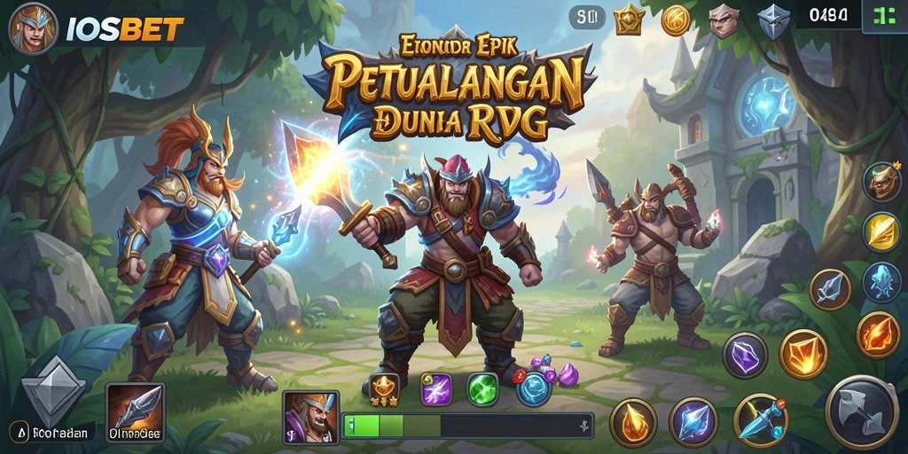 Screenshot menampilkan aksi seru dalam gameplay RPG IOSBET.