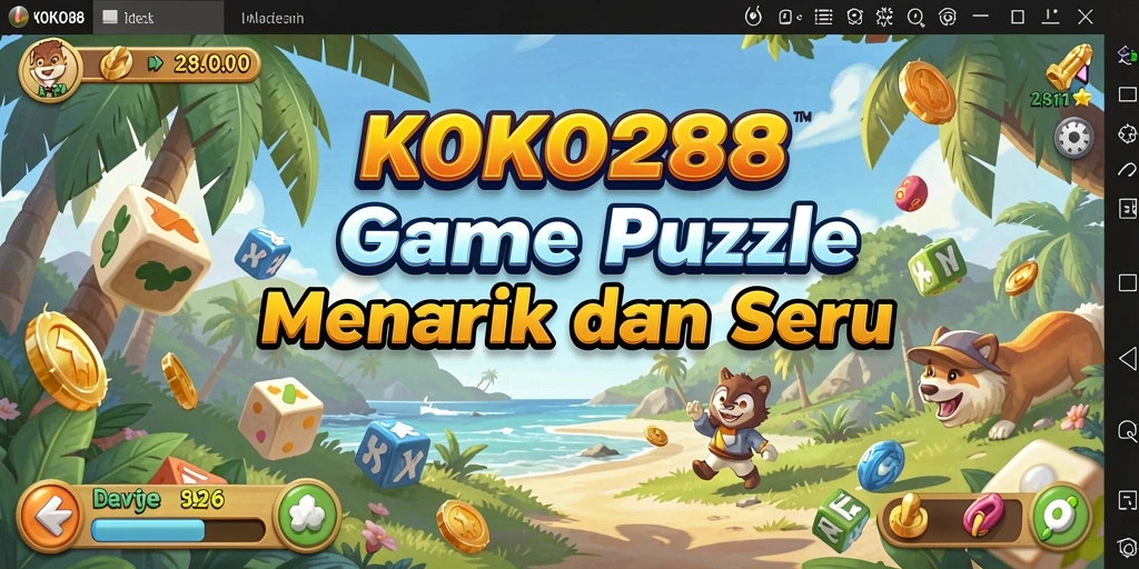 Screenshot utama KOKO288 menampilkan gameplay Puzzle yang menarik.