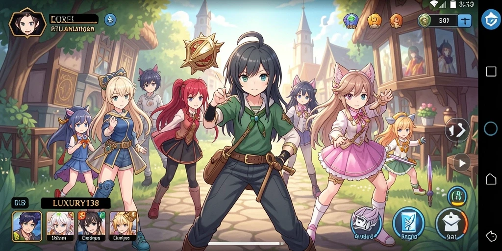 Tampilan gameplay menarik dari LUXURY138 yang penuh warna.