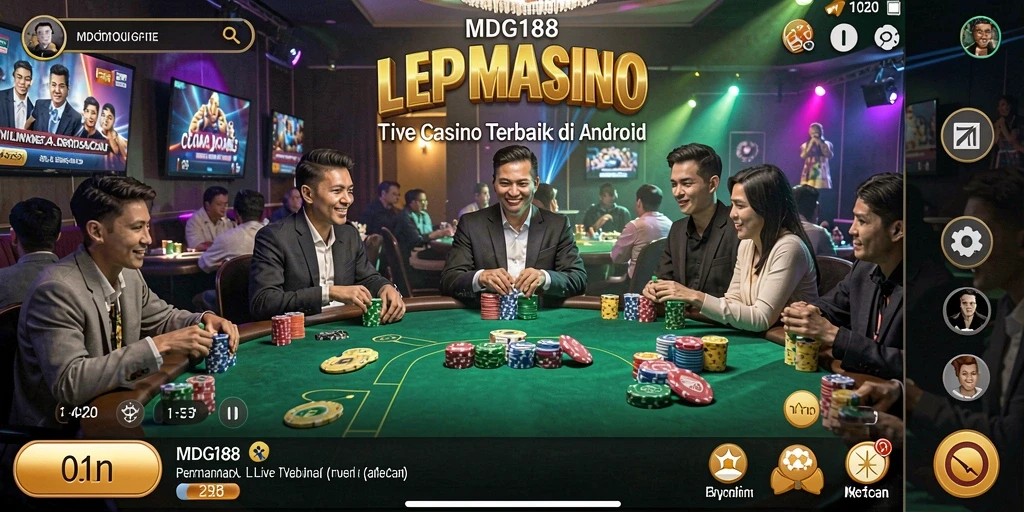Tampilan gameplay Live Casino MDG188 yang menarik dan interaktif.