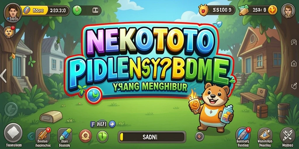 Screenshot gameplay NEKOTOTO yang menunjukkan karakter beraksi.