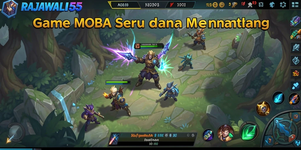 Screenshot gameplay menampilkan aksi intens dalam RAJAWALI55.