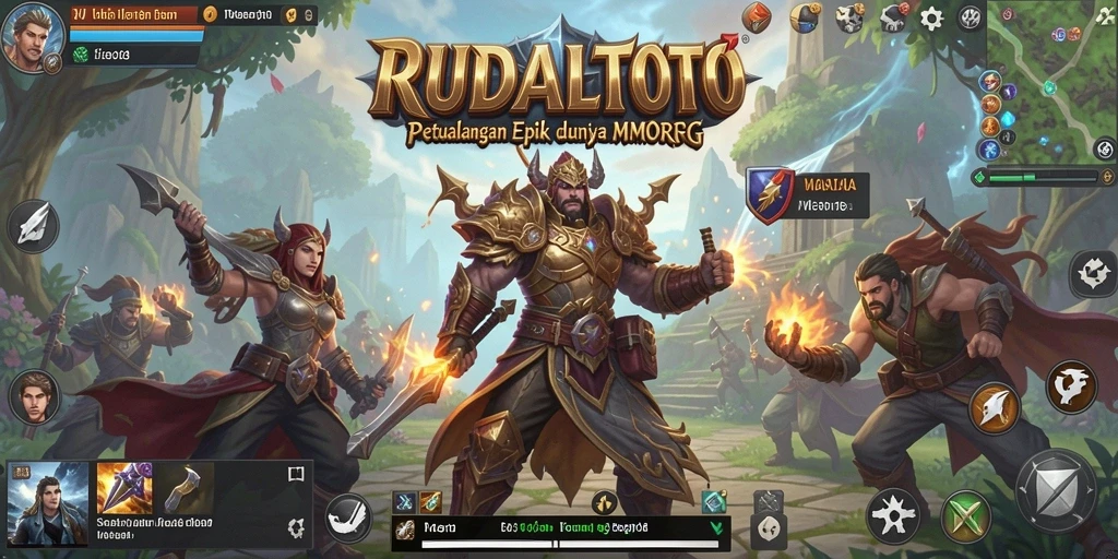 Tampilan gameplay epik RUDALTOTO dalam dunia MMORPG yang mengesankan.