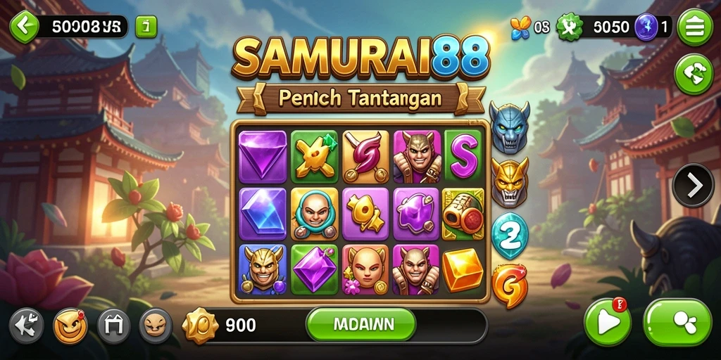 Gameplay seru dan menantang dalam SAMURAI88.