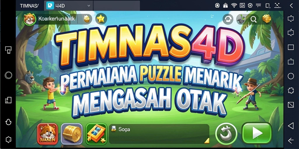 Tampilan gameplay TIMNAS4D dengan tantangan puzzle yang seru.