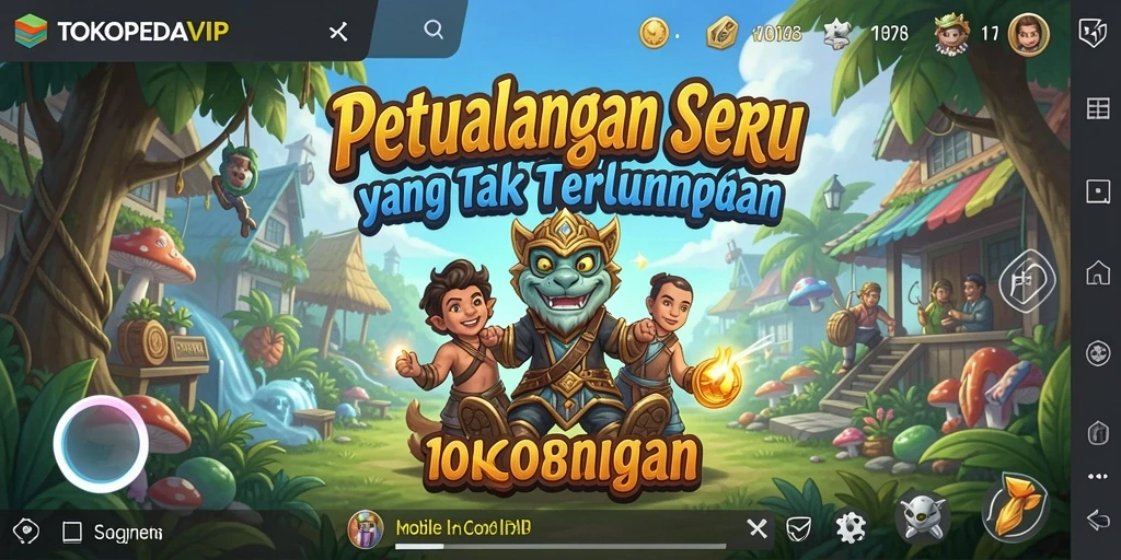 Screenshot gameplay TOKOPEDIAVIP menunjukkan petualangan yang menarik dan penuh aksi.